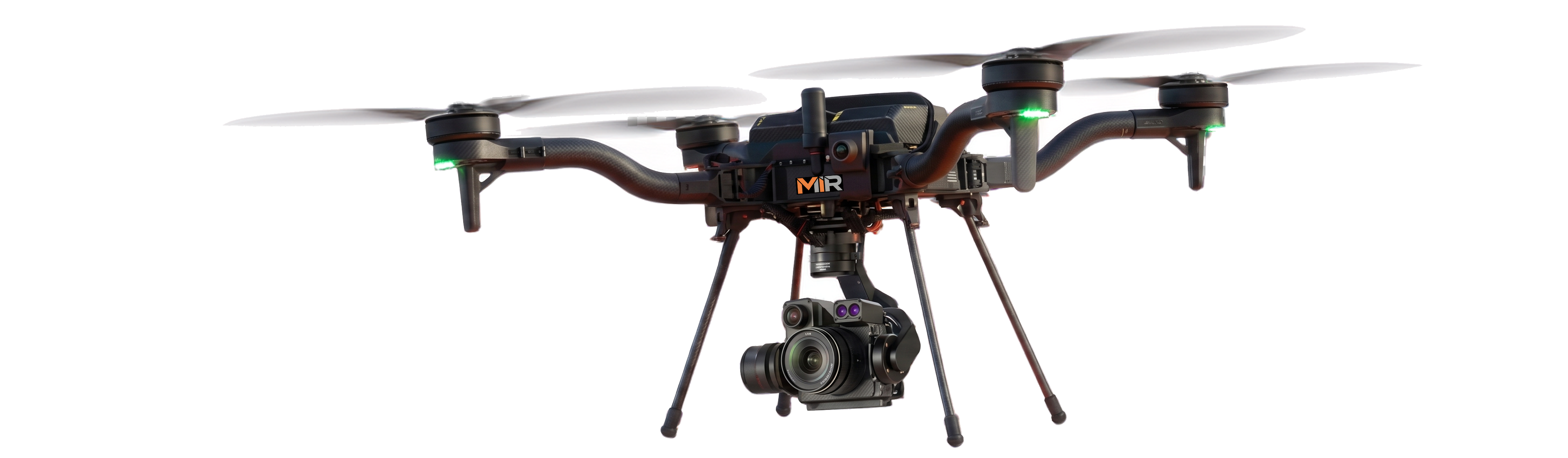 Freefly Astro aircraft carrying its RGB, LiDAR, and thermal payload for the mapping flight